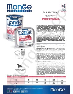 MONGE DOG SOLO BEEF PUPPY 400g 2