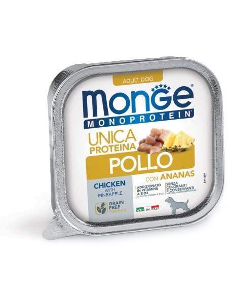 OUTLET MONGE DOG FRUIT M HÄHNCHEN MIT ANANAS 150g