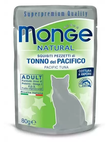 MONGE NATURAL TUŃCZYK ŻÓŁTOPŁETWY W GALARECIE 80G saszetka