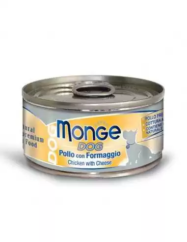 MONGE DOG NATURAL KURCZAK Z SEREM 95g