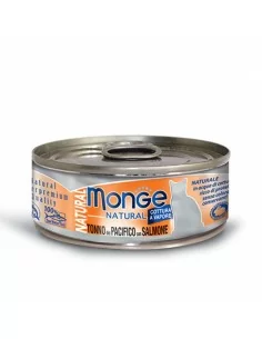 MONGE NATURAL TUŃCZYK Z KURCZAKIEM I ŁOSOSIEM w sosie 80G 2