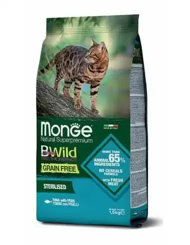 CAT BWILD GRAIN FREE STERILIZED TUNA WITH PEAS 1.5kg