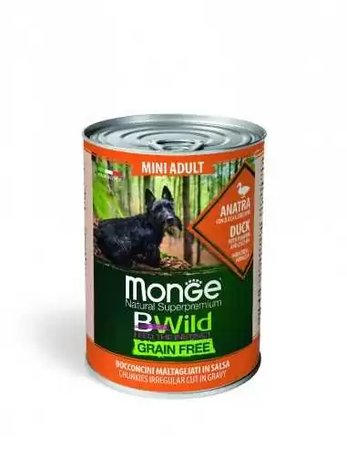 MONGE BWILD GRAIN FREE MINI ADULT DUCK 400g