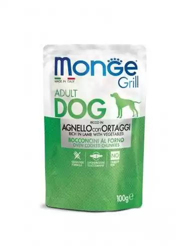 MONGE GRILL-MIĘSNE KAWAŁKI Z JAGNIĘCINĄ I WARZYWAMI 100g