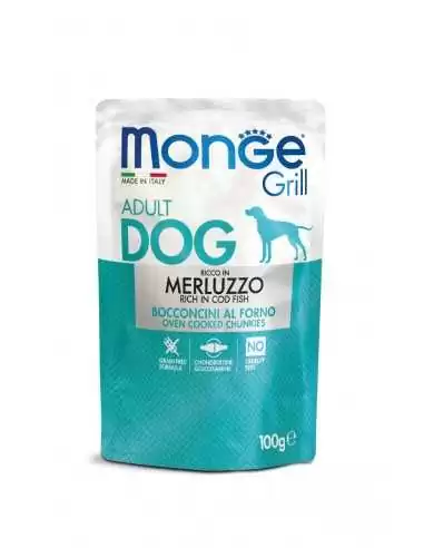 MONGE GRILL-MEAT PIECES WITH COD 100g