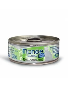 MONGE NATURAL TUŃCZYK ŻÓŁTOPŁETWY Z KURCZAKIEM w sosie 80g 2