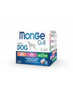MONGE GRILL Multi Box Dog Lachs/Schweinefleisch/Lamm mit...