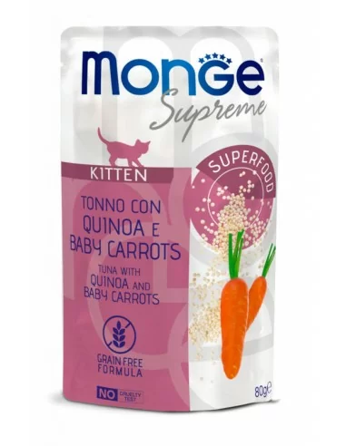 Monge Supreme sachet Kitten Thunfisch mit Quinoa und Mini-Möhren 80g