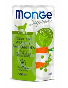 Monge Supreme pouch Adult Tuna with peas and mini carrots...