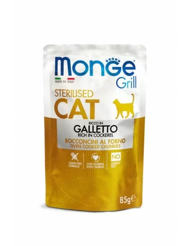 MONGE GRILL Cat Sterilised Kogut 85g