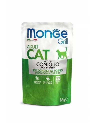 MONGE GRILL Cat Adult Królik 85g