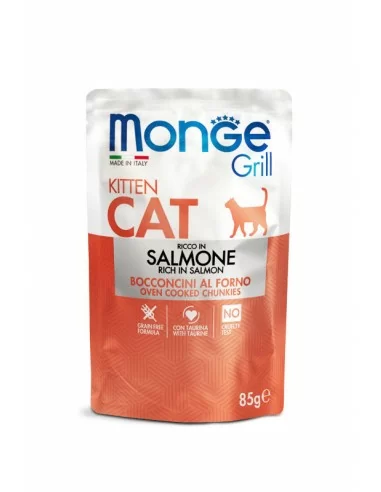 MONGE GRILL Cat Kitten Łosoś 85g