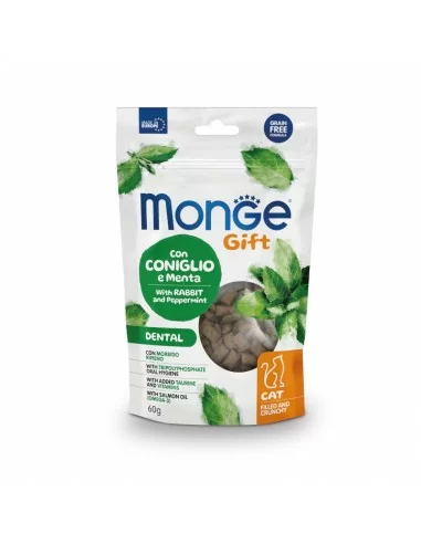 Monge Gift Dental Filled and Crunchy Cat Adult Królik z miętą pieprzową 60g