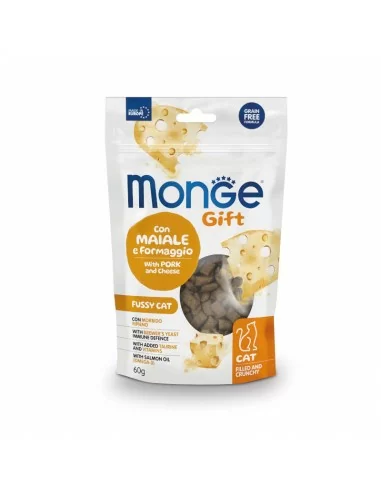 Monge Gift Filled and Crunchy Cat Adult Schweinefleisch mit Käse 60g