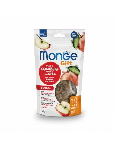 Monge Gift Meat Minis Dental Cat Adult Kaninchen mit Apfel 50g