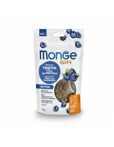 Monge Gift Meat Minis Kitten Pstrąg z borówkami 50g